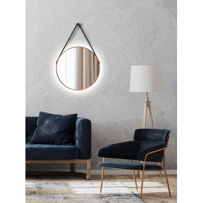 DSK Design LED-Lichtspiegel Silver Barbier Ø 50 Cm Kupfer Rund 7 DSK Design LED-Lichtspiegel Silver Barbier Ø 50 Cm Kupfer Rund – Bild 5