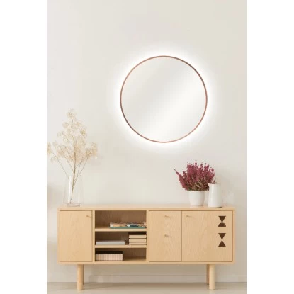 DSK Design LED-Lichtspiegel Silver Barbier Ø 50 Cm Kupfer Rund 8 DSK Design LED-Lichtspiegel Silver Barbier Ø 50 Cm Kupfer Rund – Bild 6