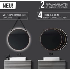 DSK Design LED-Lichtspiegel Silver Barbier Ø 50 Cm Kupfer Rund 19 DSK Design LED-Lichtspiegel Silver Barbier Ø 50 Cm Kupfer Rund -Badezimmergeschäft 931347 2963 9