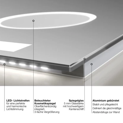 DSK Design LED-Lichtspiegel Silver Rey 140 Cm X 60 Cm 10 DSK Design LED-Lichtspiegel Silver Rey 140 Cm X 60 Cm – Bild 8
