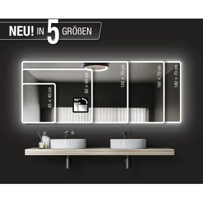 DSK Design LED-Lichtspiegel Silver Luna 40 Cm X 45 Cm 9 DSK Design LED-Lichtspiegel Silver Luna 40 Cm X 45 Cm – Bild 7