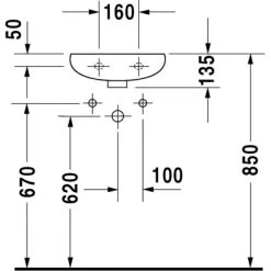 Duravit Handwaschbecken Duraplus Compact 36,5 Cm Mit Hahnloch Li./re. -Badezimmergeschäft 946923 4123 079735V