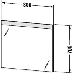 Duravit Leuchtspiegel Mit Wandschaltung 70 Cm X 80 Cm -Badezimmergeschäft 946948 4123 LM7836 80