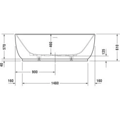 Duravit Badewanne Luv 180 Cm X 85 Cm Freistehend Mit Nahtloser Verkleidung -Badezimmergeschäft 947134 4123 700434V