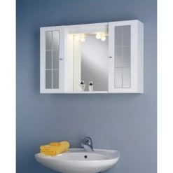 Jokey Spiegelschrank Oslo 90 SP 90 Cm X 58 Cm X 16 Cm Weiß -Badezimmergeschäft 9488388 picture 1