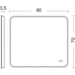 DSK Design LED-Lichtspiegel Silver Sintra 80 Cm X 70 Cm 14 DSK Design LED-Lichtspiegel Silver Sintra 80 Cm X 70 Cm -Badezimmergeschäft 969287 4018 7
