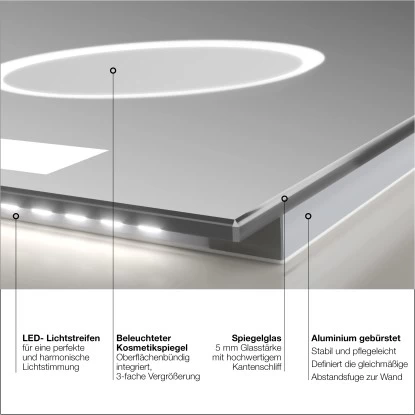 DSK Design LED-Lichtspiegel Silver Rey 120 Cm X 60 Cm 4 DSK Design LED-Lichtspiegel Silver Rey 120 Cm X 60 Cm – Bild 2