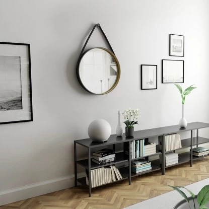 DSK Design Rundspiegel Black Primavera Ø 55 Cm 4 DSK Design Rundspiegel Black Primavera Ø 55 Cm – Bild 2