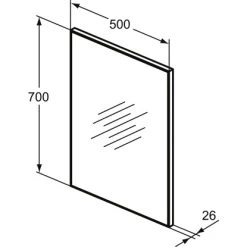 Ideal Standard Wandspiegel Mirror&Light 50 Cm X 70 Cm -Badezimmergeschäft 9802703 3049 4