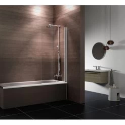 Schulte Badewannenfaltwand Komfort 1-tlg. 69,5 X 130 Cm Ohne Bohren Alu-Natur -Badezimmergeschäft 984573 2053 2