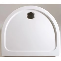 Schulte Duschwanne Halbkreis Extra-flach Alpinweiß Inkl. Füße & Ablauf 110x90 Cm -Badezimmergeschäft 991010637 2053 1010637 1 1