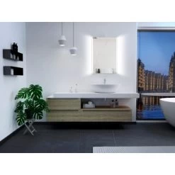 DSK LED-Lichtspiegel Silver Classic 50 Cm X 70 Cm Silber -Badezimmergeschäft 995819 2963 2