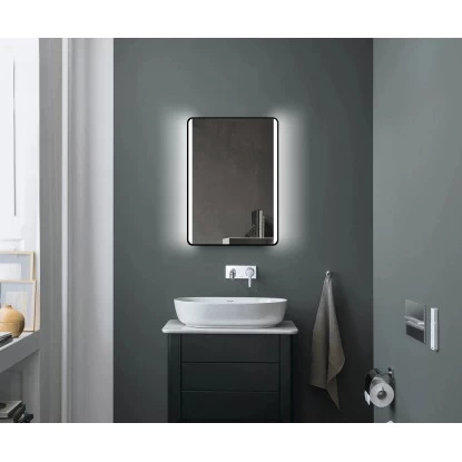 DSK LED-Lichtspiegel Black Classic 50 Cm X 70 Cm Schwarz 5 DSK LED-Lichtspiegel Black Classic 50 Cm X 70 Cm Schwarz – Bild 3