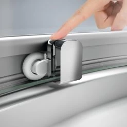 Hüppe Gleittüreckeinstieg EasyEntry 2-tlg. 1/2 BxH: 80 Cm X 200 Cm L Silber HoGl -Badezimmergeschäft 9 2438 HPDE4NUAReinigung 8 4