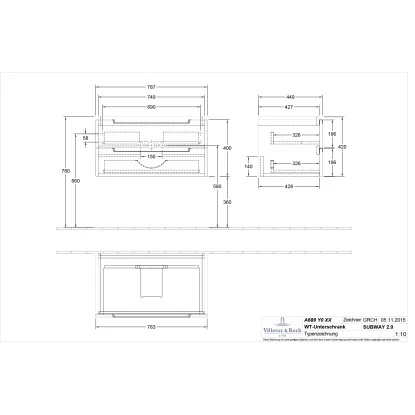 Villeroy & Boch Waschbeckenunterschrank 78,7 Cm Subway 2.0 A689 Glossy White 4 Villeroy & Boch Waschbeckenunterschrank 78,7 Cm Subway 2.0 A689 Glossy White – Bild 2