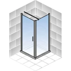 Schulte Drehtür Und Seitenwand Varia Glas Chromoptik 190 Cm X 90 Cm X 90 Cm -Badezimmergeschäft drehtuerseitenwand kopie