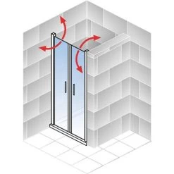 Schulte Klapptür Für Seitenwand In Nische Kristall/Trend BxH 80 X 200 Cm -Badezimmergeschäft obi 219