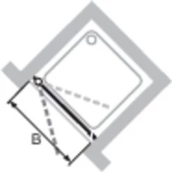 Hüppe 4-Eck-Schwingtür Design Pure BxH: 100 Cm X 200 Cm Silber Hochglanz -Badezimmergeschäft obi 225