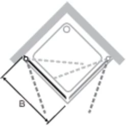 Hüppe 4-Eck-Schwingtür Design Pure BxH: 100 Cm X 200 Cm Silber Matt -Badezimmergeschäft obi 249