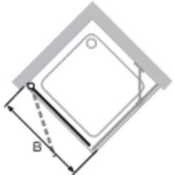 Hüppe 4-Eck-Schwingtür Design Pure BxH: 100 Cm X 200 Cm Silber Matt -Badezimmergeschäft obi 250