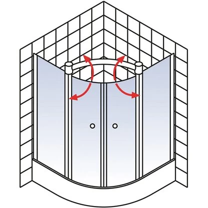 Schulte ExpressPlus Runddusche Garant 4-tlg. Chromoptik Radius 50cm 9 Schulte ExpressPlus Runddusche Garant 4-tlg. Chromoptik Radius 50cm – Bild 7