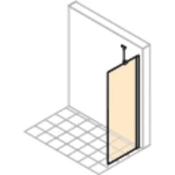 Hüppe Seitenwand Design Pure Alleinsteh. BxH 120 X 200 Cm Quer 6 Mm Silber Matt -Badezimmergeschäft obi 3