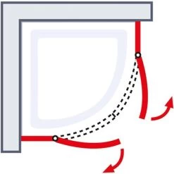 Schulte ExpressPlus Runddusche Garant 4-tlg. Chromoptik Radius 55cm -Badezimmergeschäft obi 316