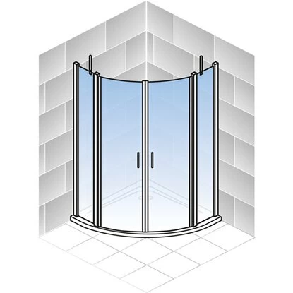 Schulte ExpressPlus Runddusche AlexaStyle2.0 4-tlg. Alu-Natur Radius 50cm 6 Schulte ExpressPlus Runddusche AlexaStyle2.0 4-tlg. Alu-Natur Radius 50cm – Bild 4