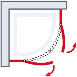 Schulte ExpressPlus Runddusche Garant 4-tlg. Alu-Natur Radius 50cm -Badezimmergeschäft obi 326
