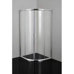 Rundduschabtrennung 90 Cm X 90 Cm X 190 Cm Profile Chrom -Badezimmergeschäft obi 328