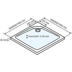 Schulte Duschwanne Quadrat Extraflach Alpinweiß 90 X 90 Cm -Badezimmergeschäft obi 350