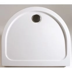 Schulte Duschwanne Halbkreis Extra-flach Alpinweiß Inkl. Füße & Ablauf 110x90 Cm -Badezimmergeschäft obi 352