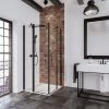 Schulte Alexa Style 2.0 Eckeinstieg 4-teilig BlackStyle 80 X 80 X 192cm -Badezimmergeschäft obi 38