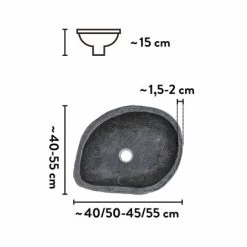 Baliv Aufsatzwaschbecken WBA-7030 Oval 40 Cm X 50 Cm -Badezimmergeschäft obi 392