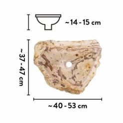 Baliv Aufsatzwaschbecken Versteinertes Holz Ø Ca. 40 Cm -Badezimmergeschäft obi 394