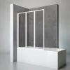Schulte Badewannenaufsatz 3tlg. Einfaltbar Alipnweiß Echtglas Klar HxB 140x127cm 1 Schulte Badewannenaufsatz 3tlg. Einfaltbar Alipnweiß Echtglas Klar HxB 140x127cm -Badezimmergeschäft obi 448