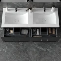 Randal Waschbeckenunterschrank Drome 4 Schubladen 120 Cm Schwarz Griffe Silbern 16 Randal Waschbeckenunterschrank Drome 4 Schubladen 120 Cm Schwarz Griffe Silbern -Badezimmergeschäft obi 488