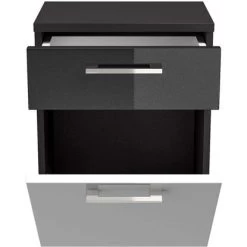 Posseik Unterschrank 40 Cm Rima Anthrazit-Weiß -Badezimmergeschäft obi 508