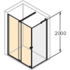 Hüppe Walk-In-Gleittür Xtensa Pure 1-tlg. F. Seg. BxH 120 X 200 Cm R Silber HG 8 -Badezimmergeschäft obi 77