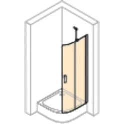 Hüppe 1/4 Kreis Schwingtür Design Pure 2-flg. BxH 90 X 200 Cm R 50 Cm Silb. M 1 -Badezimmergeschäft obi 9