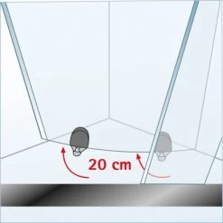Schulte ExpressPlus Runddusche Kristall/Trend Inkl. Duschwanne 80x80cm -Badezimmergeschäft tail abklappmechanismaus a